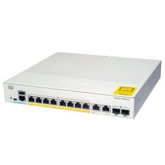 Cisco Catalyst 1000-8FP-2G-L 8-Ports 8x 10/100/1000 + 2x SFP and RJ-45 Combo Uplink PoE+ Layer 2 Managed Rack-Mountable Network Switch