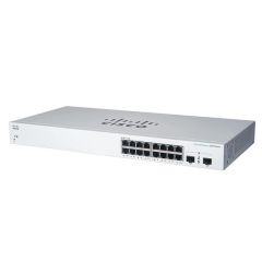 CBS220-16T-2G-NA Cisco Business 220 16-Ports 16 x 10/100/1000 + 2 x Gigabit SFP Uplink Layer 2 Managed Rack-Mountable Network Switch