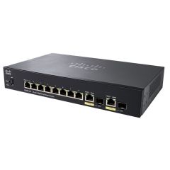 Cisco Small Business SG250-10P 10-Ports 8 x 10/100/1000 (PoE+) + 2 x combo Gigabit SFP Layer 2 Managed Network Switch