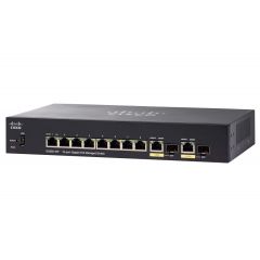 Cisco Small Business SG350-10P 10-Ports 8 x 10/100/1000 (PoE+) + 2 x combo Gigabit SFP Layer 3 Managed Network Switch