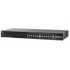Cisco Small Business SG350-28 28-Ports 24 10/100/1000 ports, 2 Gigabit copper/SFP combo + 2 SFP ports Managed Rack-mountable 1U Network Switch