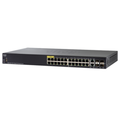 SG350-28P-K9-NA Cisco Small Business SG350-S8P 28-Ports 2 SFP PoE+ Layer 3 Managed Rack-mountable 1U Network Switch