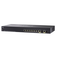 Cisco Small Business SG355-10P 10-Ports 8 x 10/100/1000 (PoE+) + 2 x combo Gigabit SFP Layer 3 Managed Rack-mountable 1U Network Switch