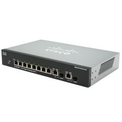 SRW2008MP-K9-NA Cisco Small Business SG300-10MP 10-Ports SFP Layer 3 Managed Rack-mountable Switch
