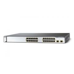 WS-C3750-24PS-S Cisco Catalyst 3750-24PS-S 24-Ports PoE Layer 3 Managed Rack-Mountable 1U Network Switch