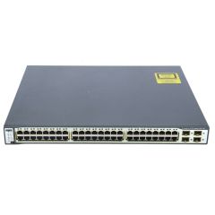 WS-C3750-48PS-S Cisco Catalyst 3750-48PS-S 48-Ports PoE Layer 3 Managed Rack-Mountable Network Switch